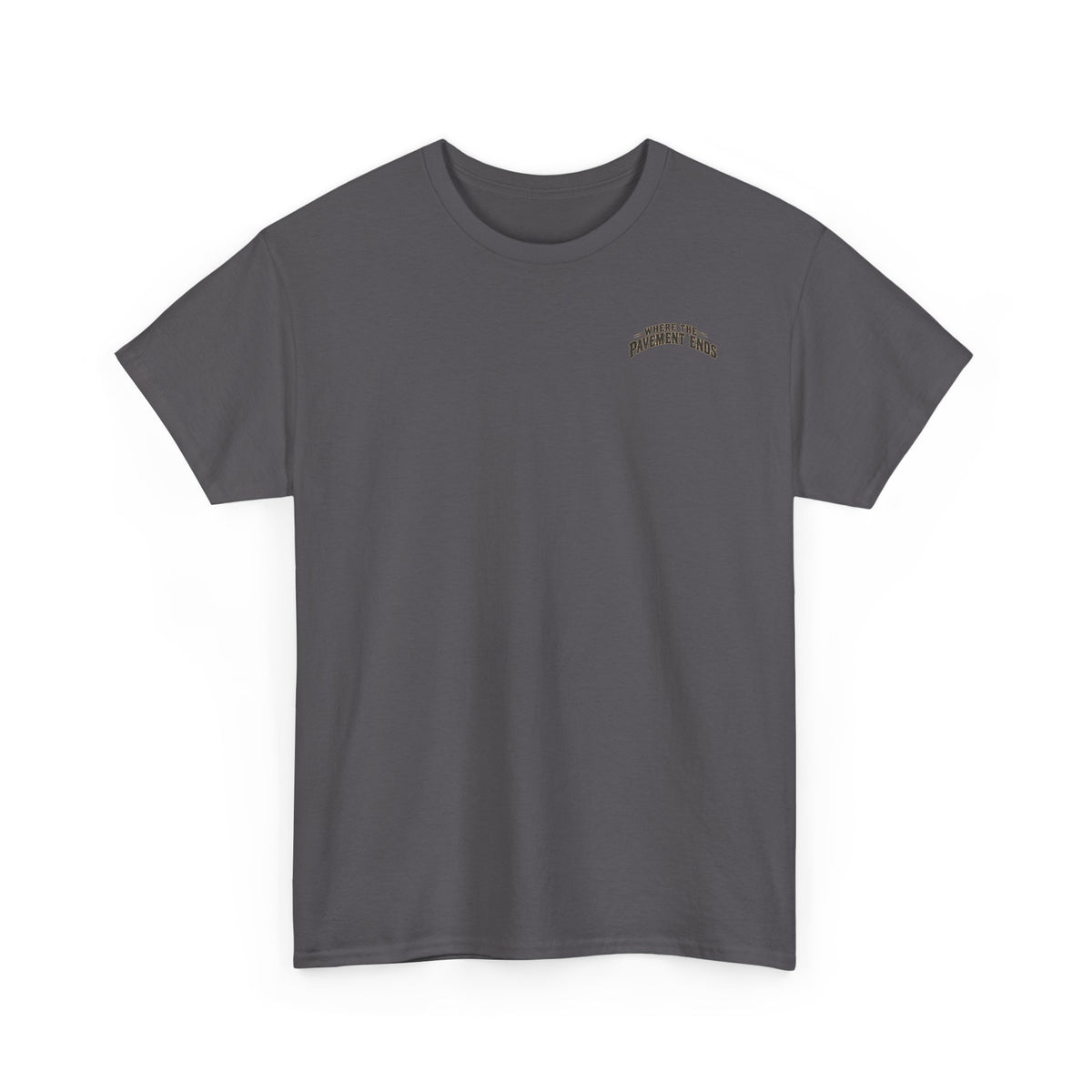 Where the Pavement Ends T-Shirt – Vintage Sunset Off-Road Camping Tee