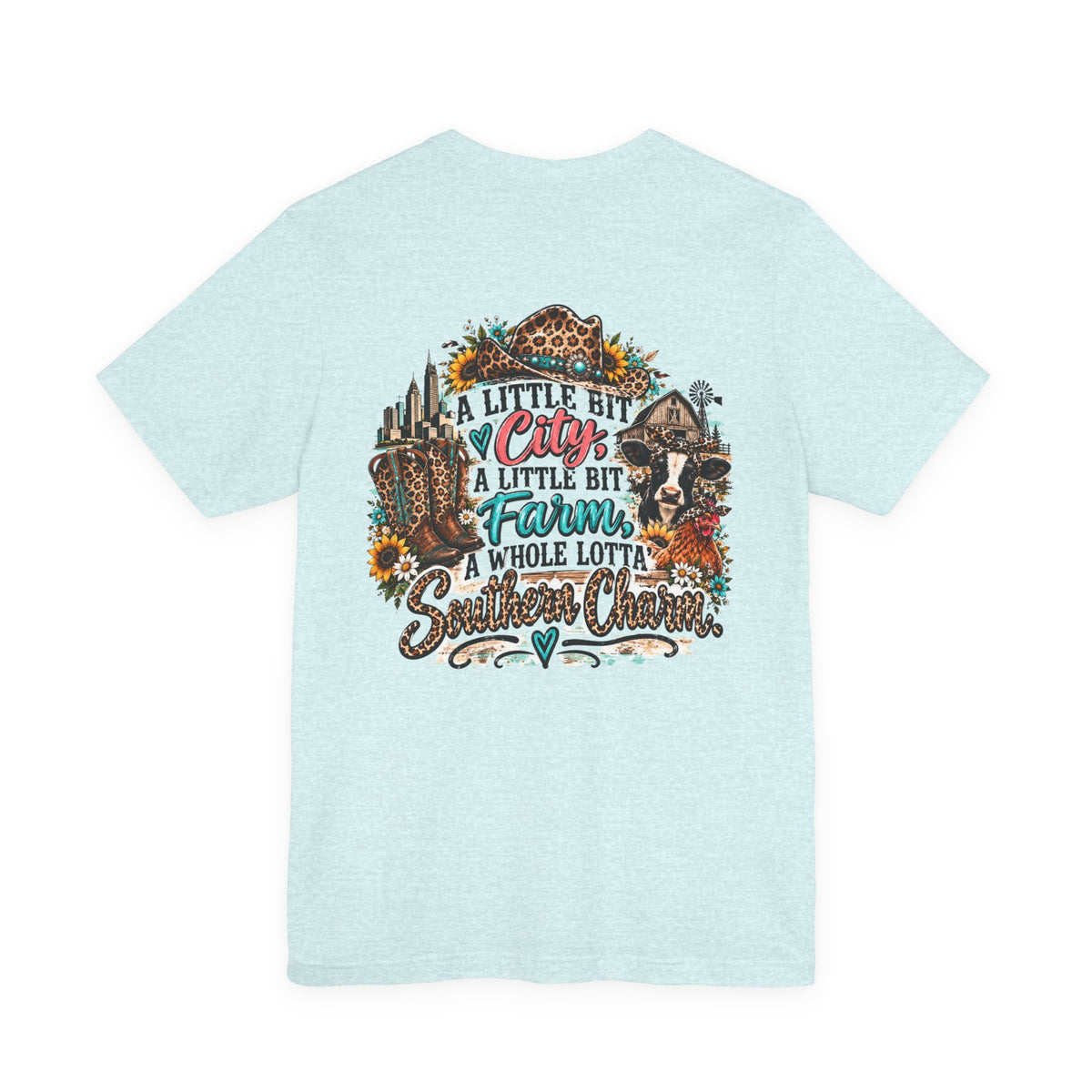 Copy of Country Charm Tee – “A Little Bit City, A Little Bit Farm” Graphic T-Shirt