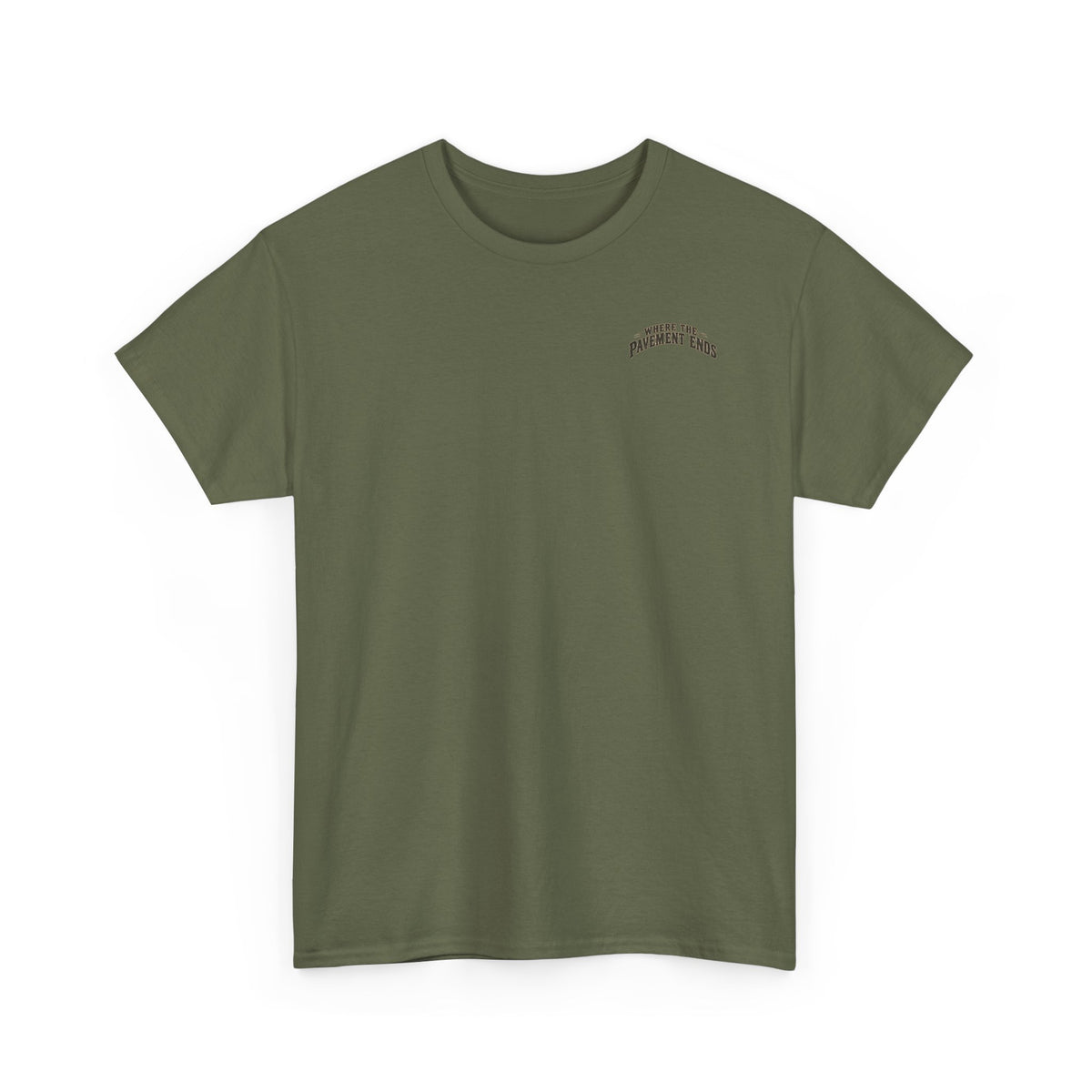 Where the Pavement Ends T-Shirt – Vintage Sunset Off-Road Camping Tee