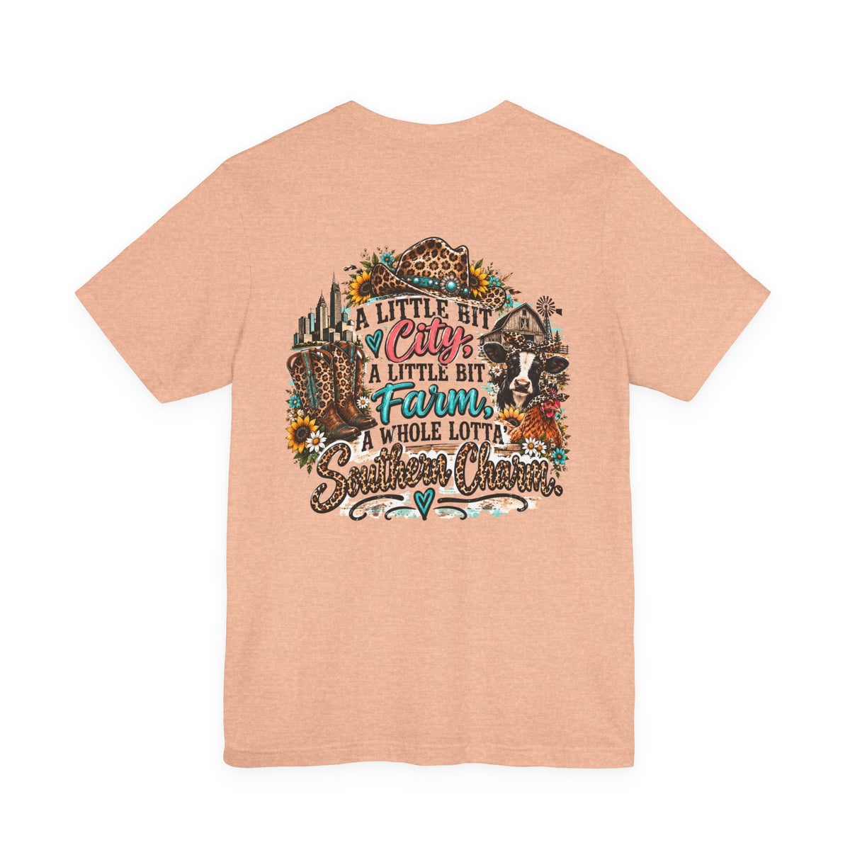 Country Charm Tee – “A Little Bit City, A Little Bit Farm” Graphic T-Shirt